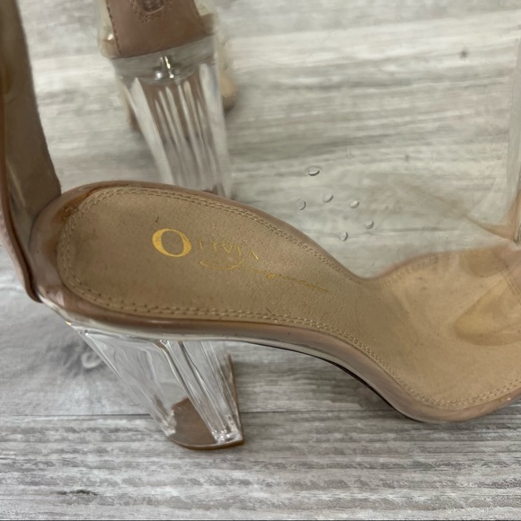 Trendy New Womens Pointed Toes High Heels Transparent Zip Ankle Boots Clubwear - Picture 6 of 8